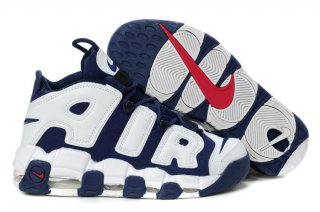 Meilleures Nike Air More Uptempo "Olympic" Marine Blanc (414962-401)