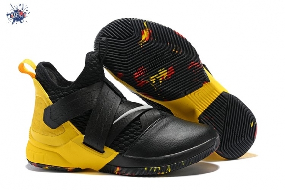 Meilleures Nike Lebron Soldier XII 12 Blac Yellow