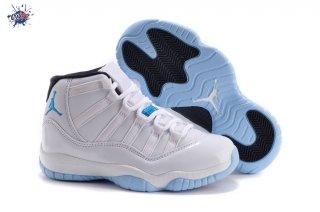 Meilleures Air Jordan 11 Blanc Bleu Enfant