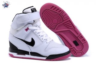 Meilleures Nike Air Revolution Sky High Wedge Sneakers Blanc Rose Noir