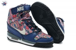 Meilleures Nike Air Revolution Sky High Wedge Sneakers Bleu Multicolore (599410-200)