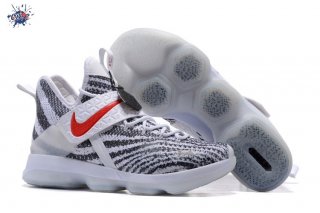 Meilleures Nike Lebron XIV 14 "Zebra Stripes" White Red Black