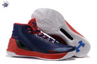Meilleures Under Armour Curry 3 Marine Blanc Rouge