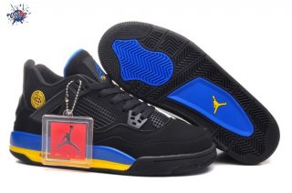 Meilleures Air Jordan 4 Noir Bleu Jaune