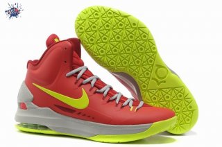 Meilleures Nike KD 5 Rouge Blanc Fluorescent Vert