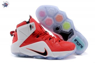 Meilleures Nike Lebron 12 Blanc Rouge